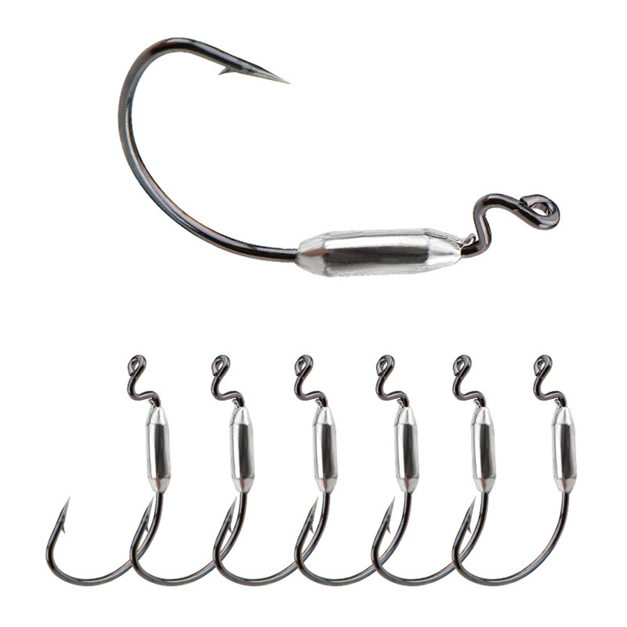 Fishing Hook Offset - 5 pièces leurre à vers souple