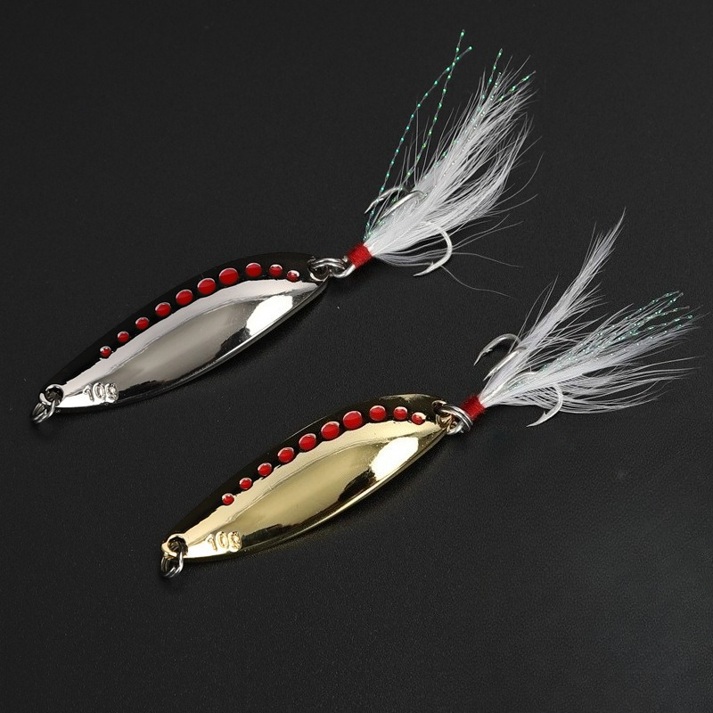 Fishing Hook Treble - 1 pièces 5g-20gMetal Spinner cuillère plumes