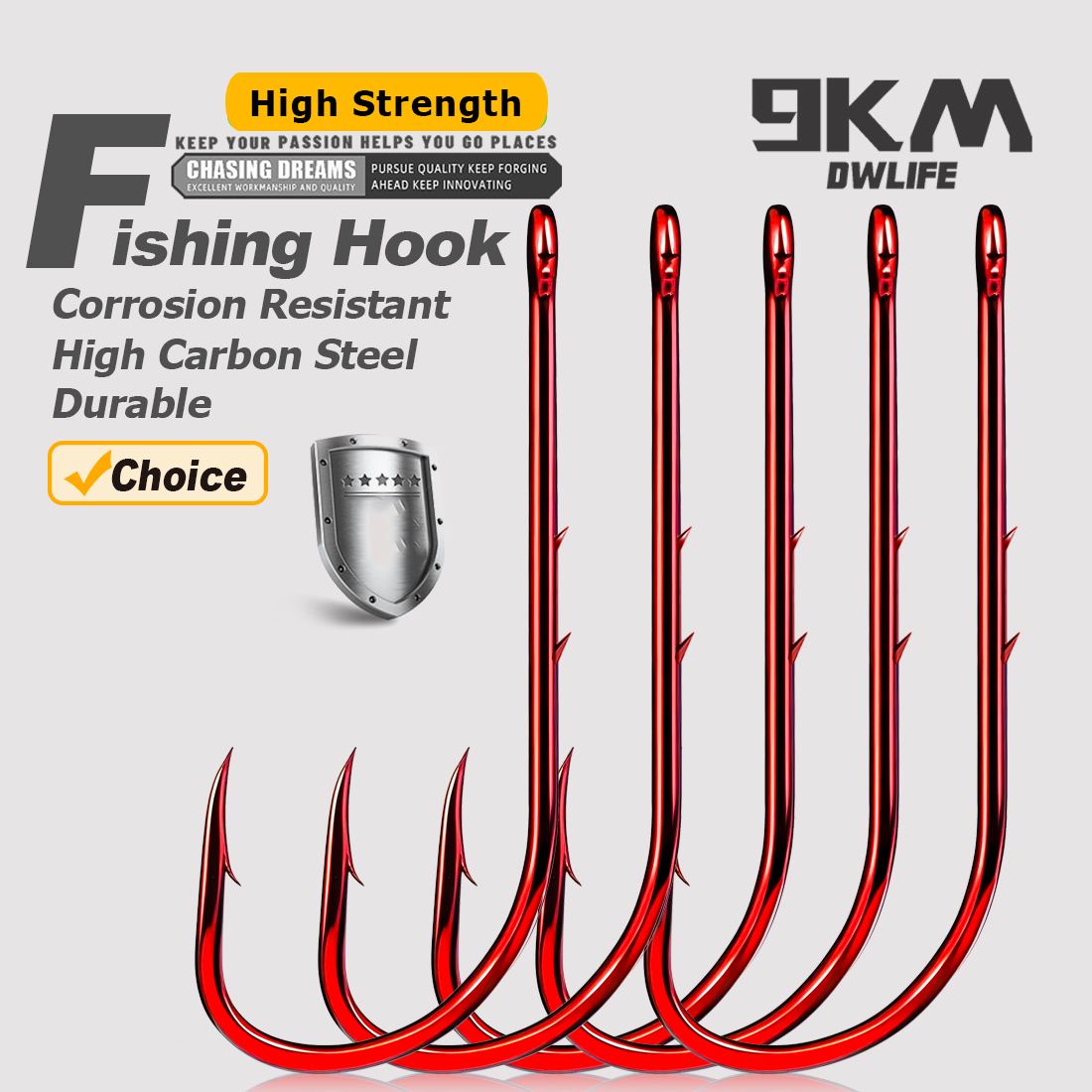 Fishing Hook Circle - Hameçons de pêche porte-appât 9KM, à