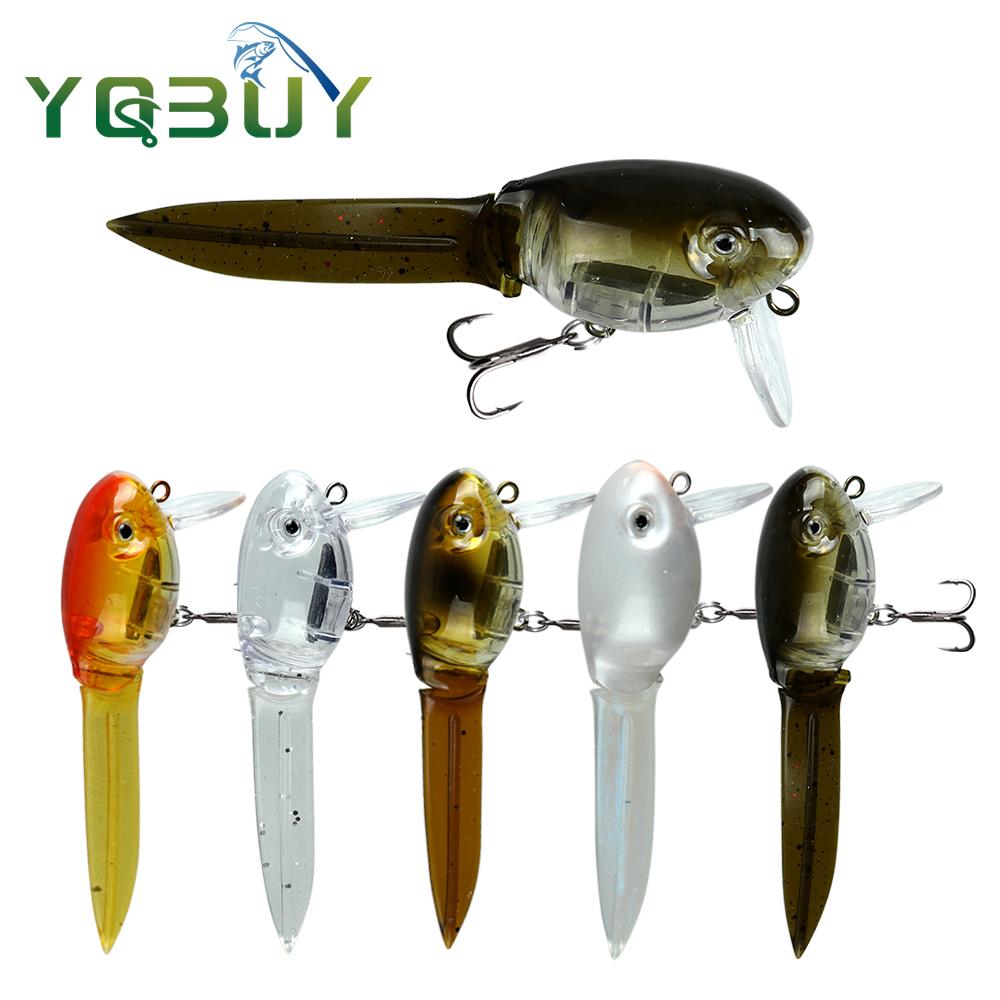 Fishing Hook Treble - 1 leurte de pêche rigide Tadpole,