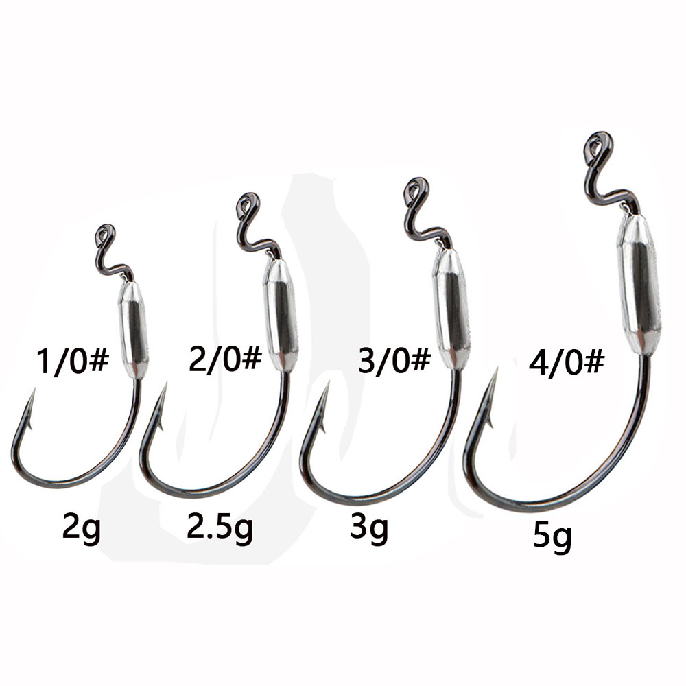 5 pièces leurre à vers souple  - Fishing Hook Offset avis et prix