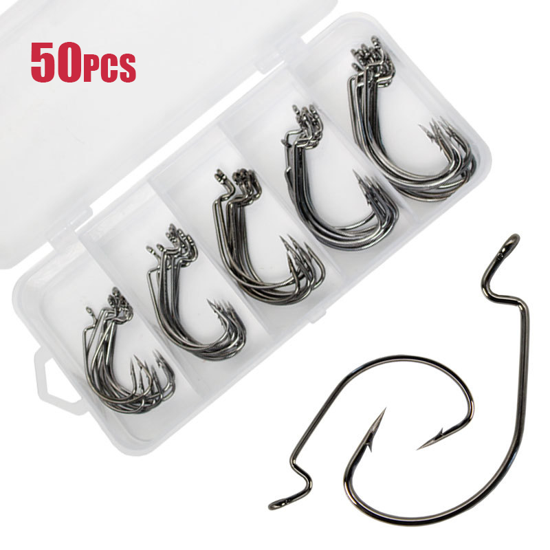 50pcs large ver crochet en aci - Fishing Hook Barbless avis et prix