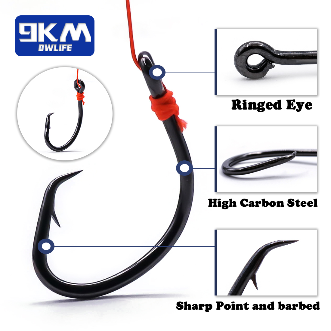 9KM crochets circulaires 25 ~  - Fishing Hook Circle avis et prix