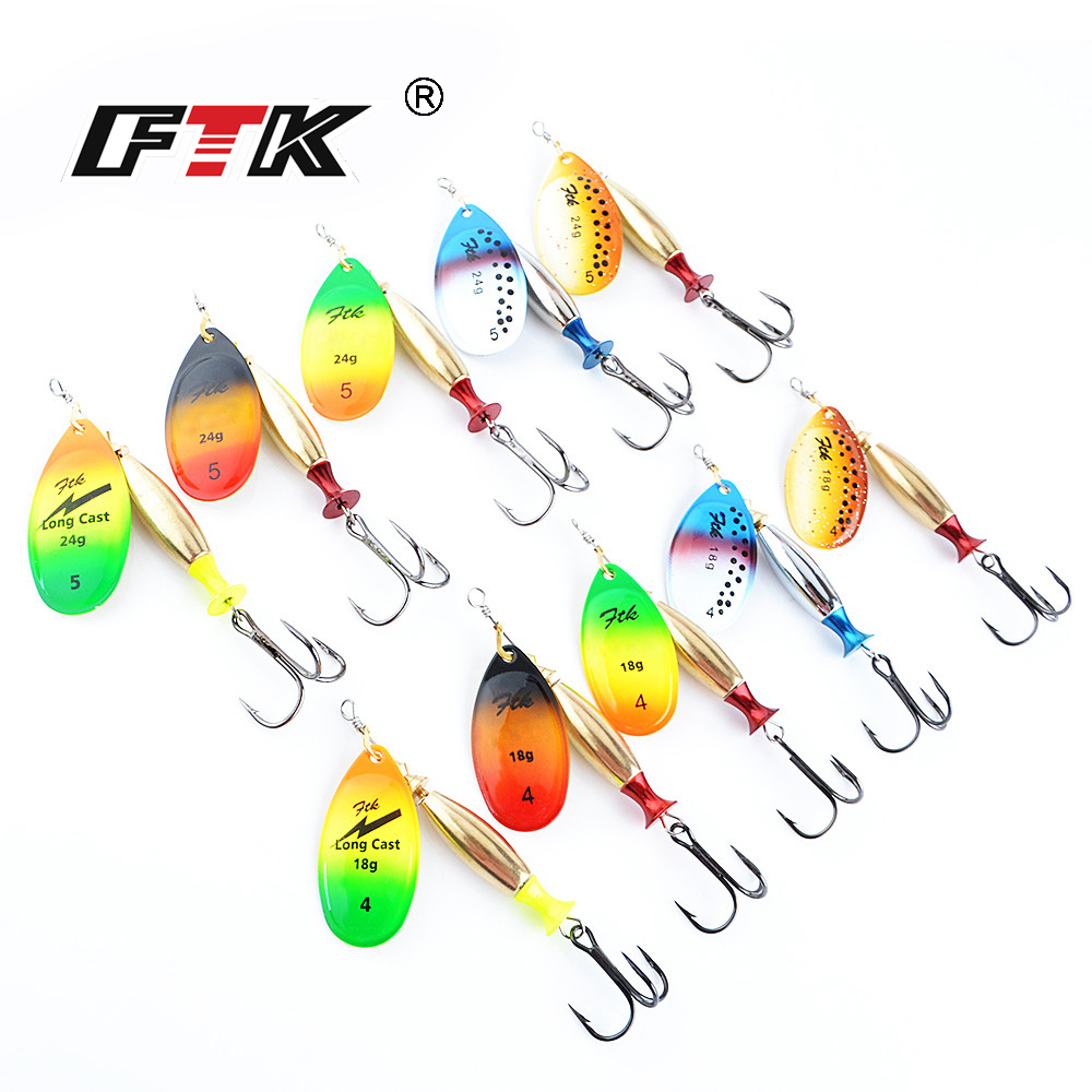 FTK 18g 24g Spinner appât cuil - Fishing Hook Treble avis et prix