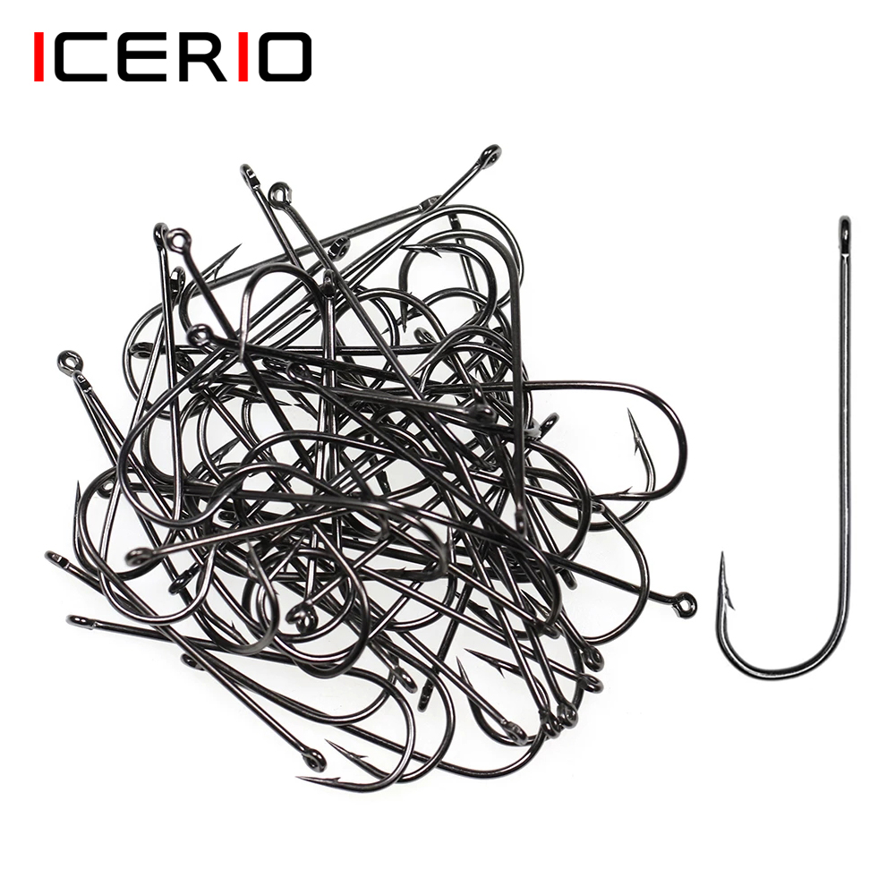 ICERIO 100 pièces 16 #   - 3/0 - Fishing Hook Barbless avis et prix