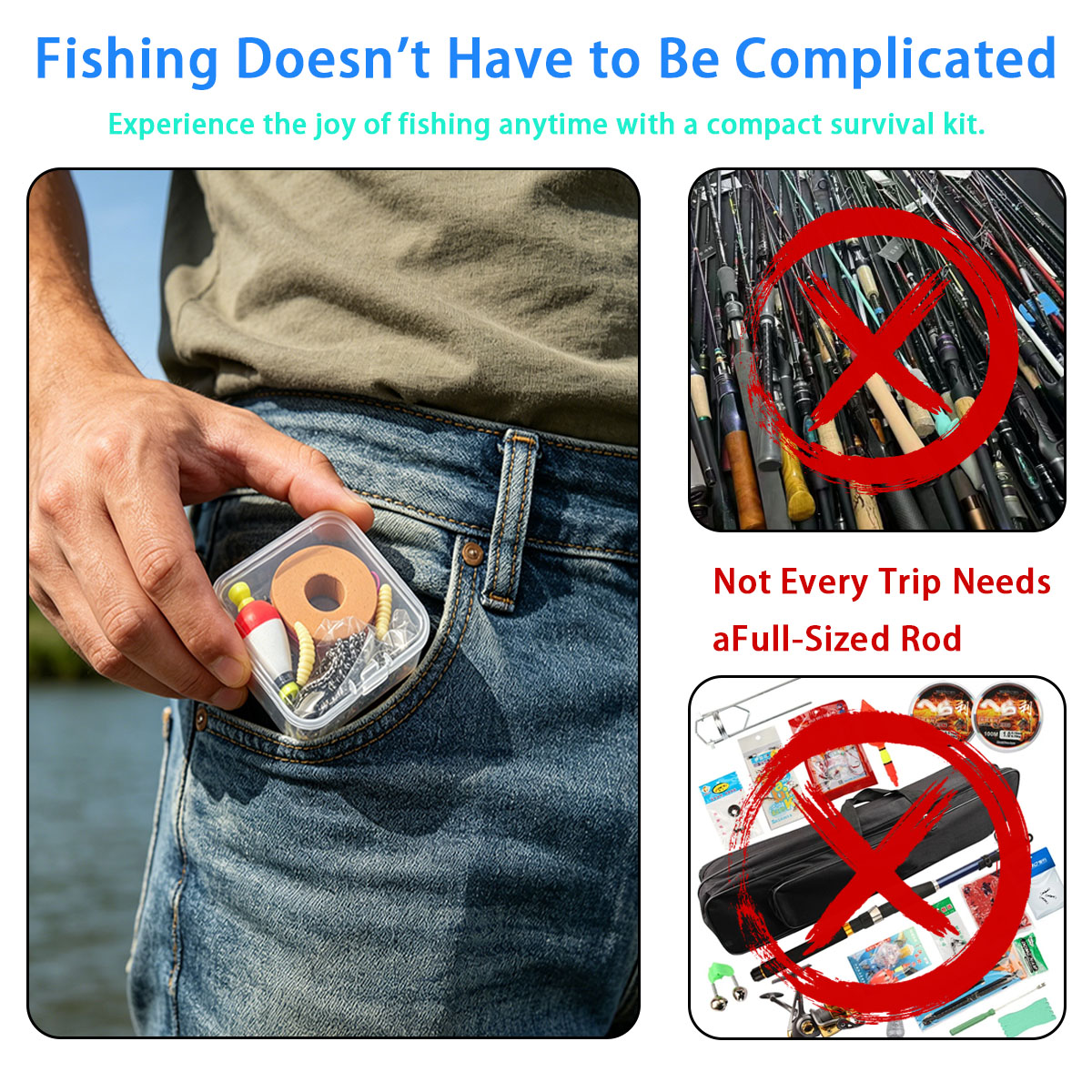 Kit de pêche d'urgence portabl - Fishing Hook Box avis et prix
