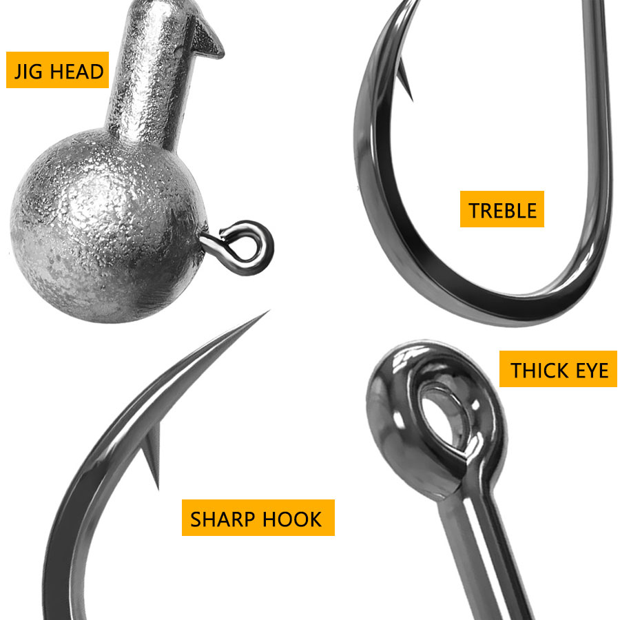 Hameçons à tête plombée WODJYJ - Fishing Hook Offset avis et prix