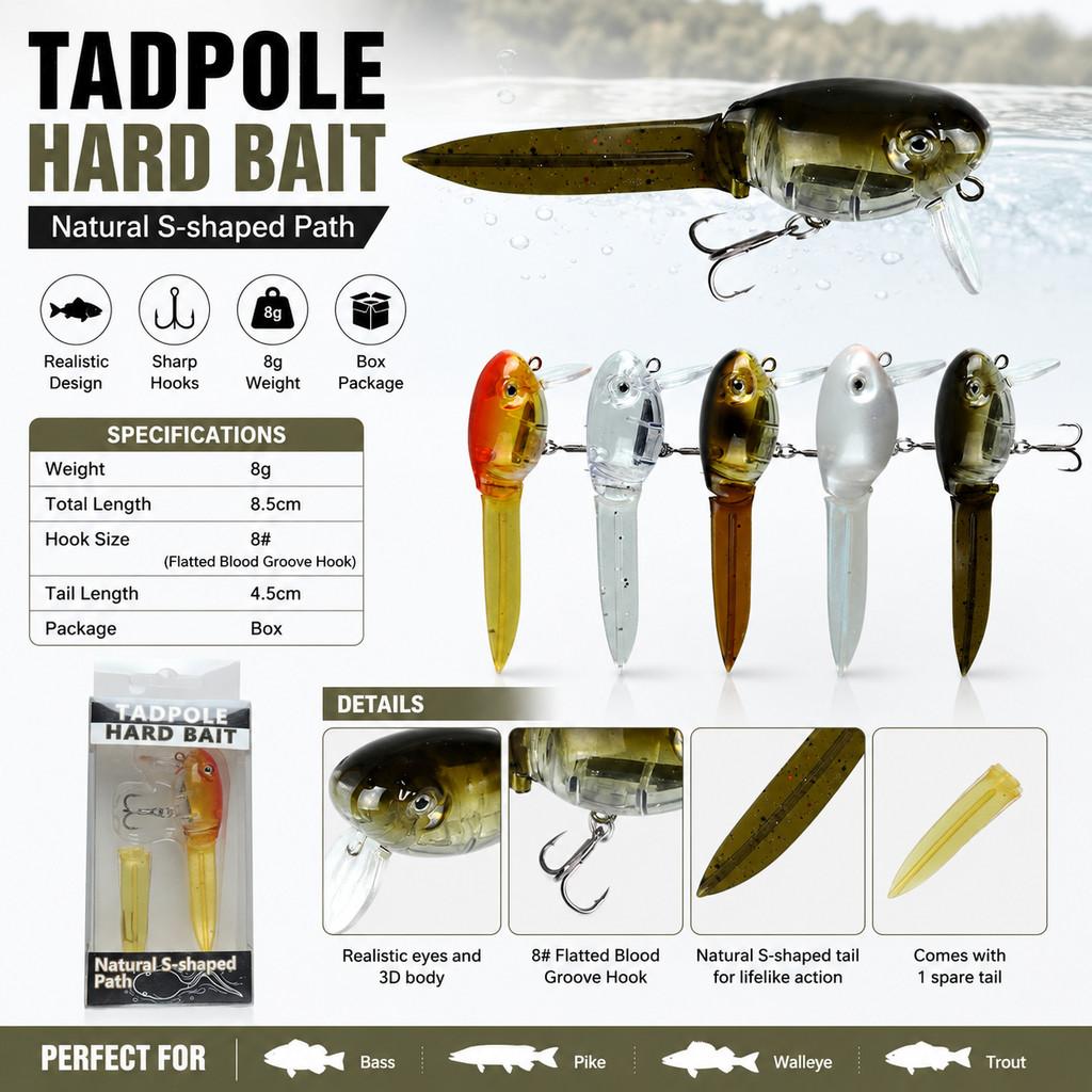 1 leurte de pêche rigide Tadpo - Fishing Hook Treble avis et prix